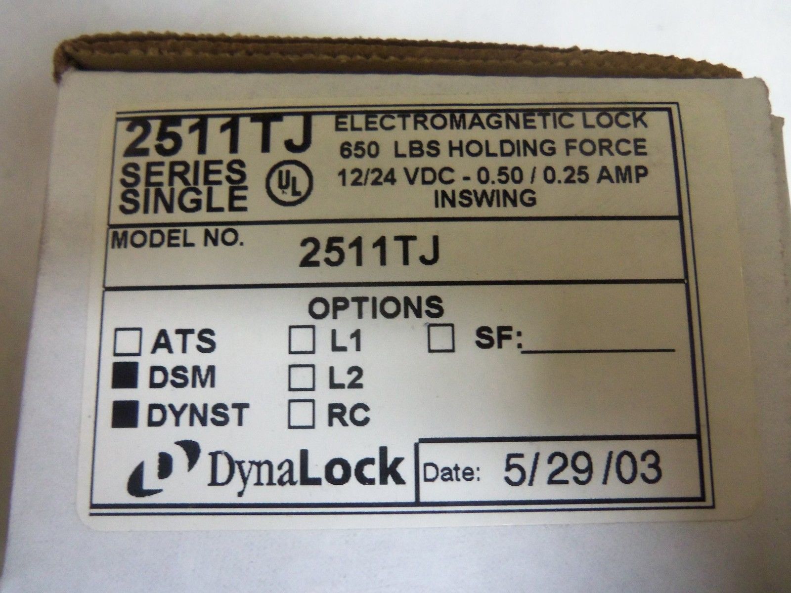 DYNALOCK 2511TJ NSMP
