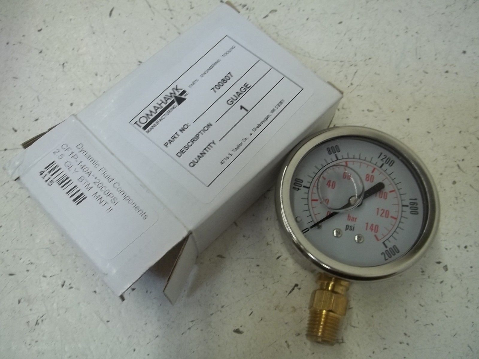 DYNAMIC CF1P-140A200PSI GAUGE NSMP