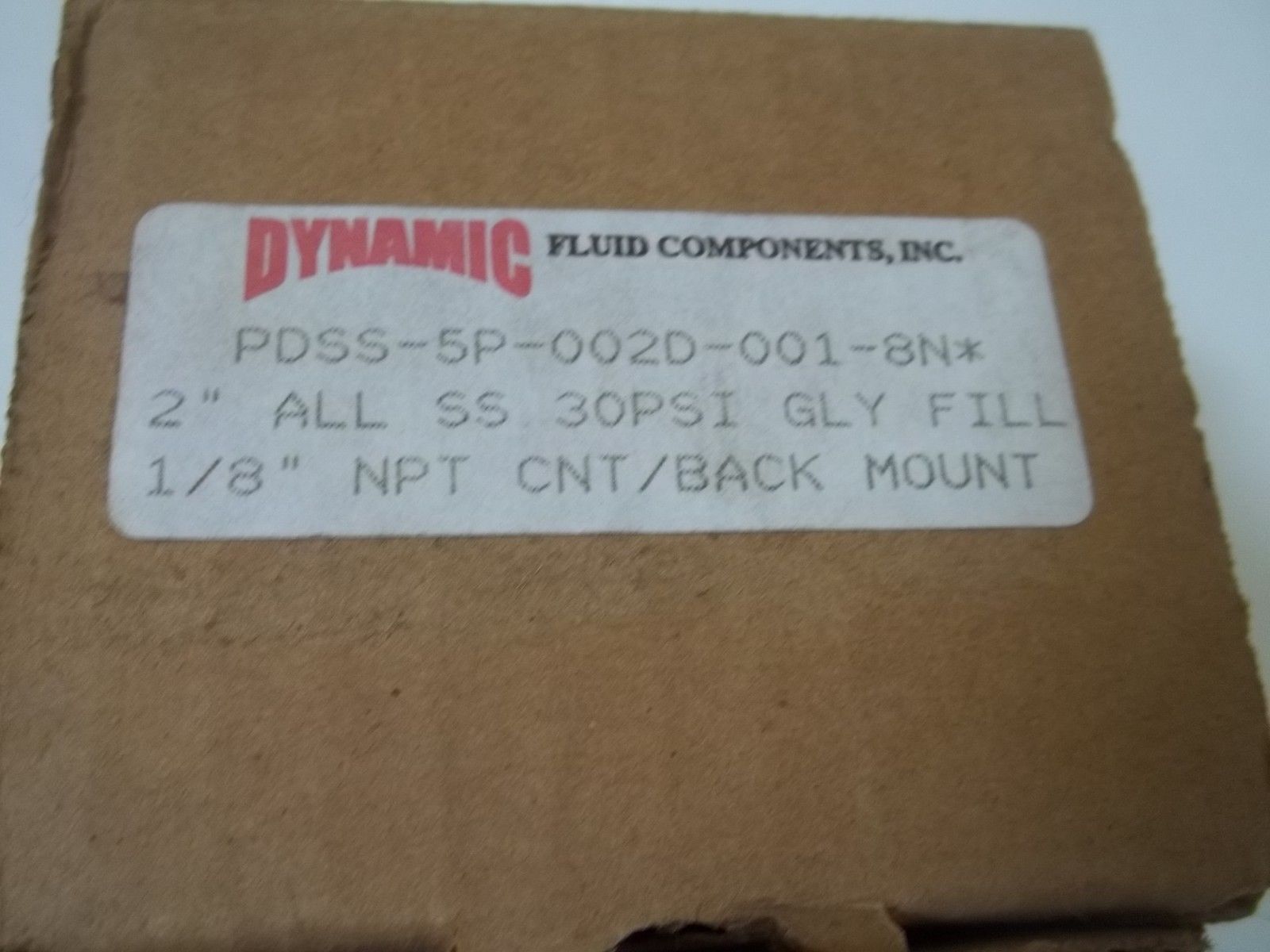 DYNAMIC PDSS-5P-002D-001-8N GAUGE 0-30PSIUNMP