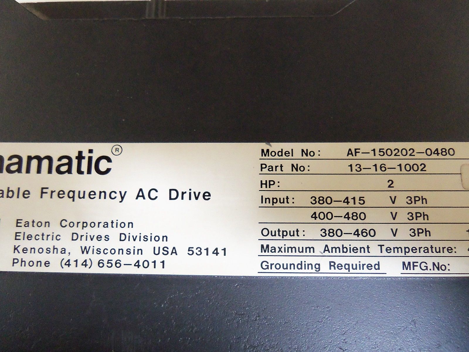 DYNAMTIC DRIVE AF-150202-0480 NSMP