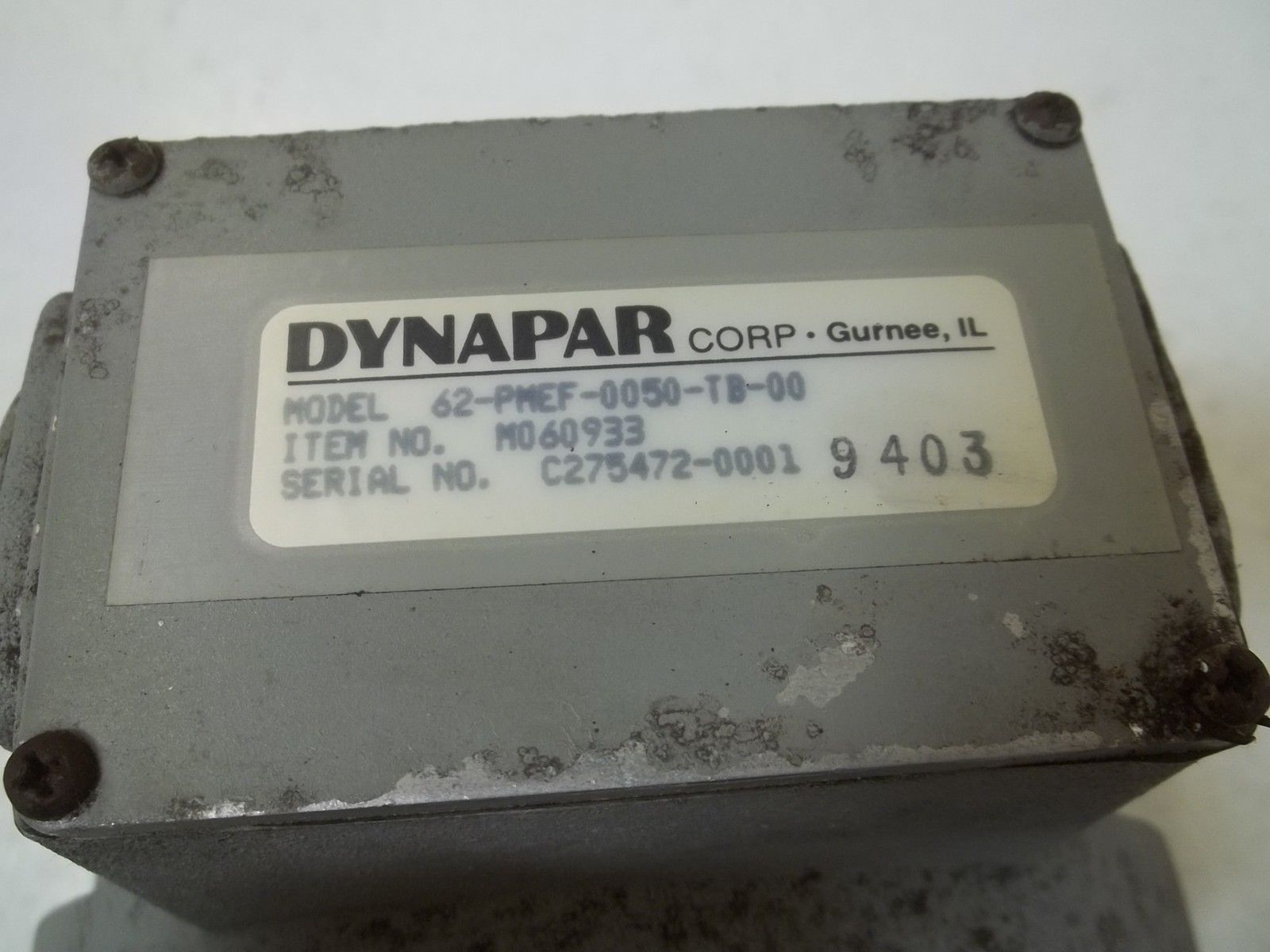 DYNAPAR 62-PMEF-0050-TB-00 UNMP