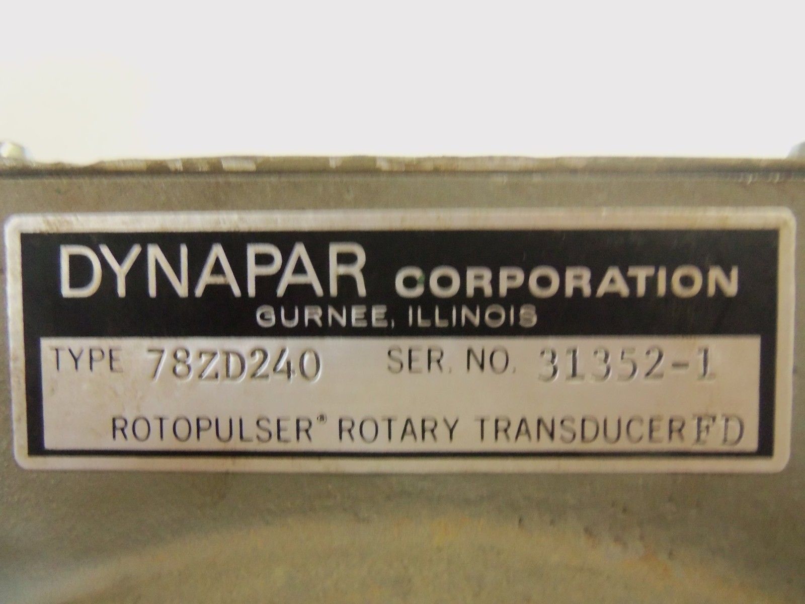 DYNAPAR 78ZD240 TRANSDUCER UNMP