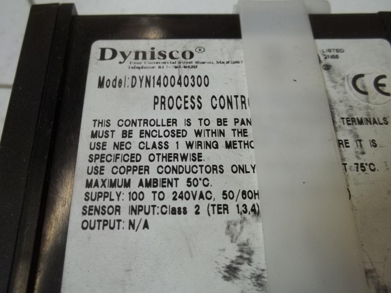 DYNISCO DYN140040300 PROCESS CONTROL UNMP