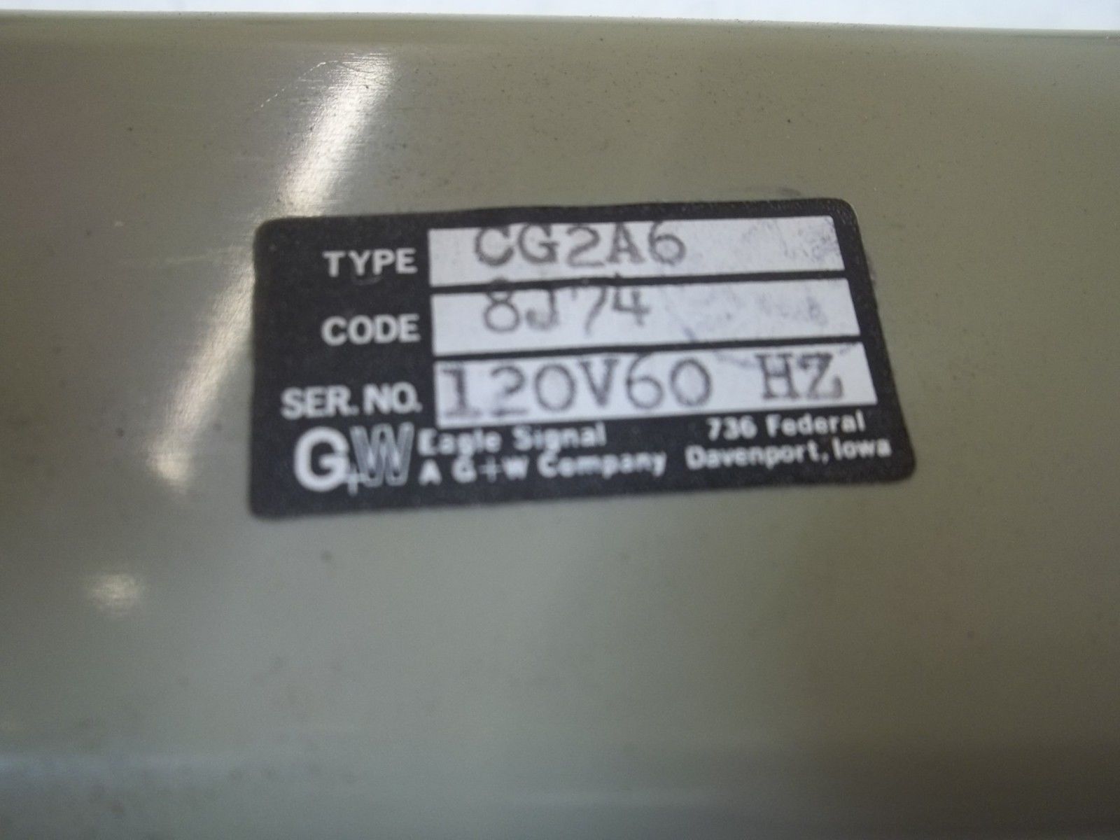 EAGLE SIGNAL CONTROL CG2A6 NSMP