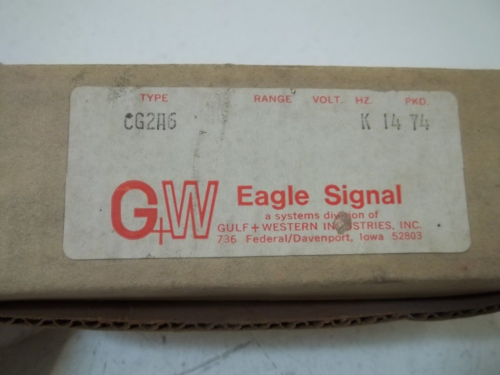 EAGLE SIGNAL CONTROL CG2A6 NSMP