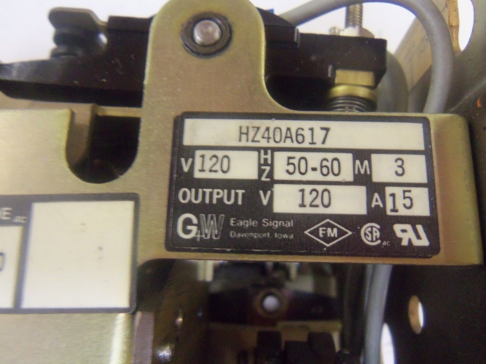 EAGLE SIGNAL HZ40A617 UNMP