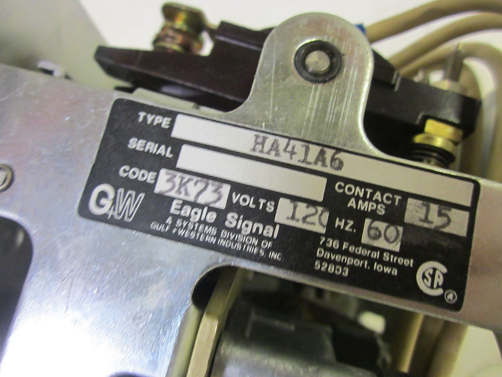 EAGLE SIGNAL MICROFLEX HA41A6 60 SECOND TIMER 120V  UNMP