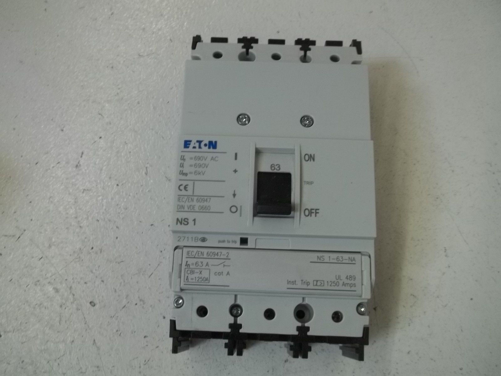 EATON NS1-63-NA MOLDED CASE SWITCH 3P SELF PROTECTED *NEW IN BOX*