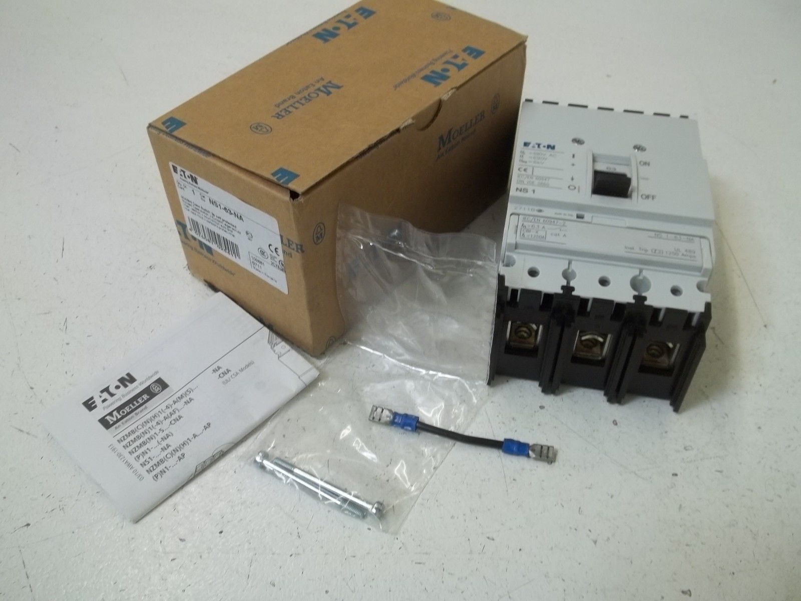 EATON NS1-63-NA MOLDED CASE SWITCH 3P SELF PROTECTED *NEW IN BOX*