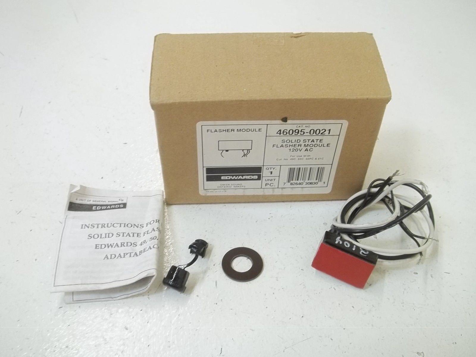 EDWARDS 46095-0021 SOLID STATE FLASHER MODULE 120AV UNMP