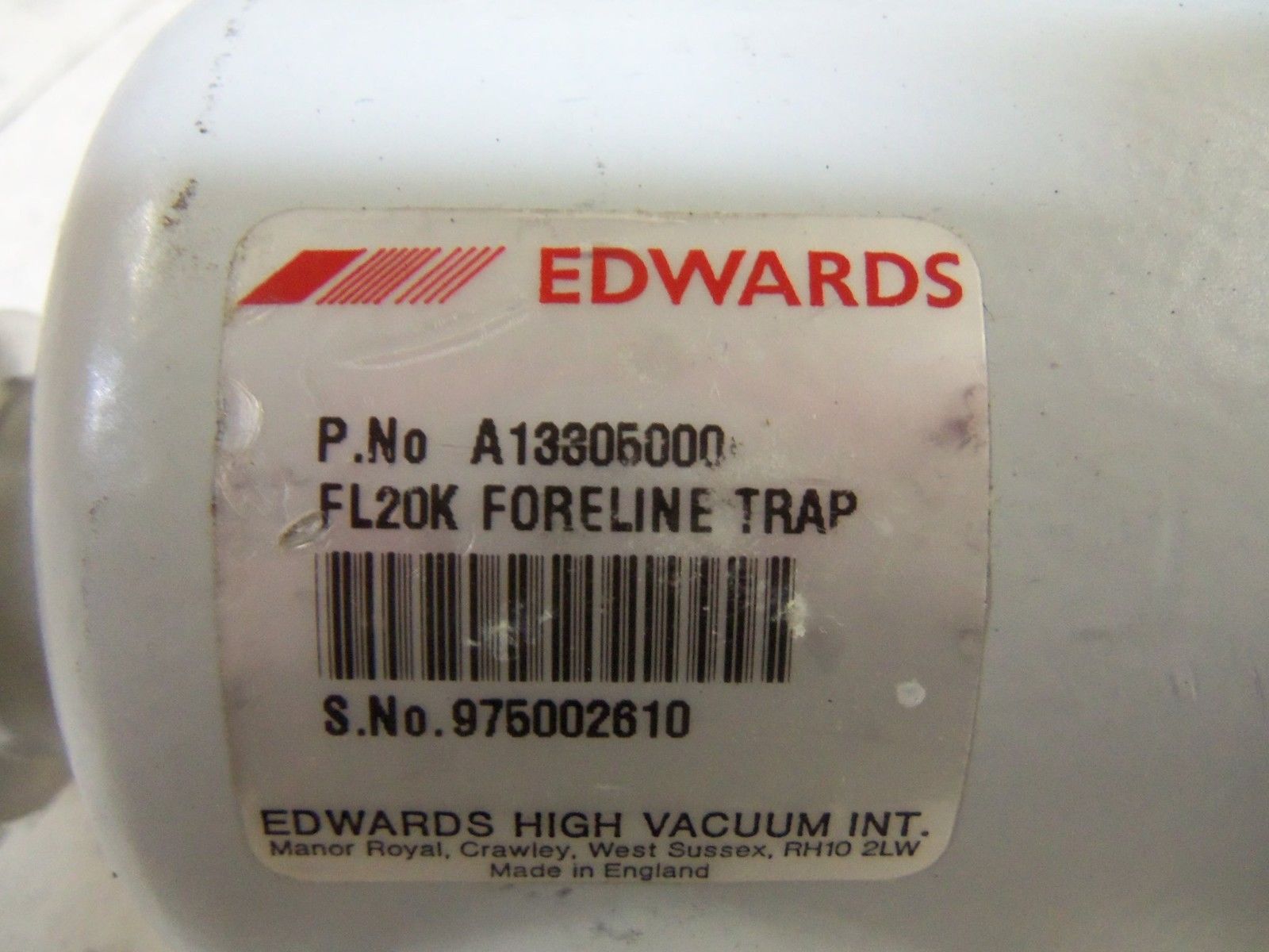 EDWARDS A13305000 TRAP FORELINE UNMP