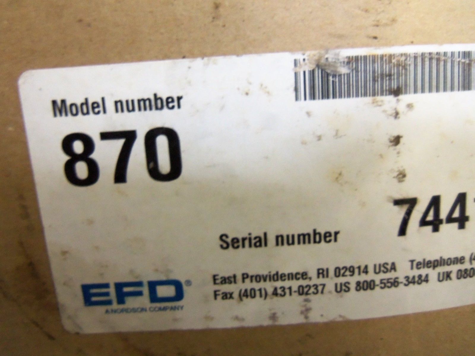 EFD 870 DISPENSER UNIT NSMP