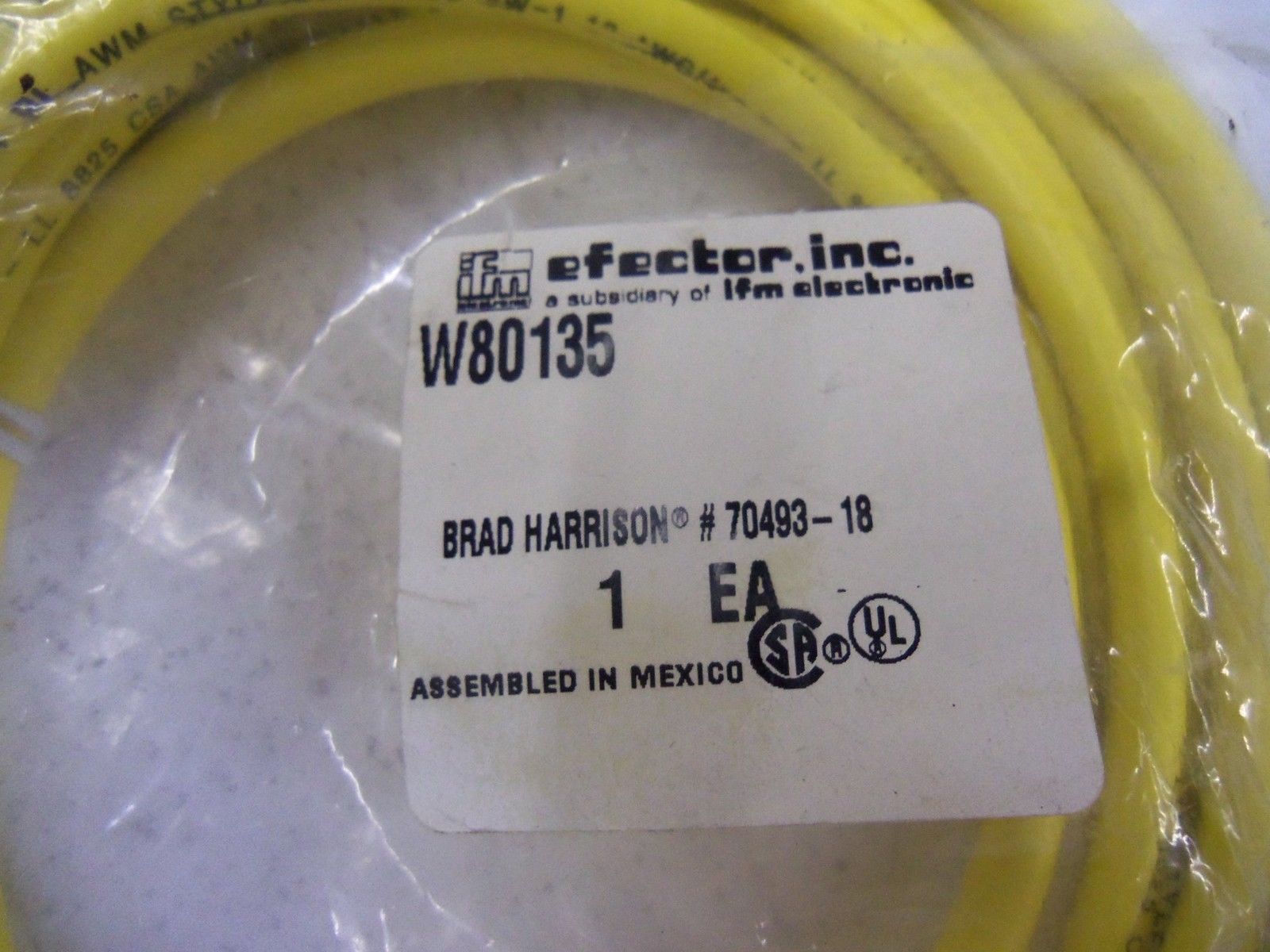 IFM EFECTOR W80135 SOCKET FOR SENSORS W/ 1/2" CONNECTOR NSMP