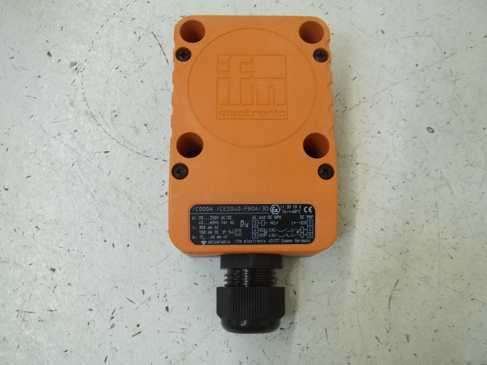 IFM EFECTOR IC000A INDUCTIVE PROXIMITY SENSOR NSMP