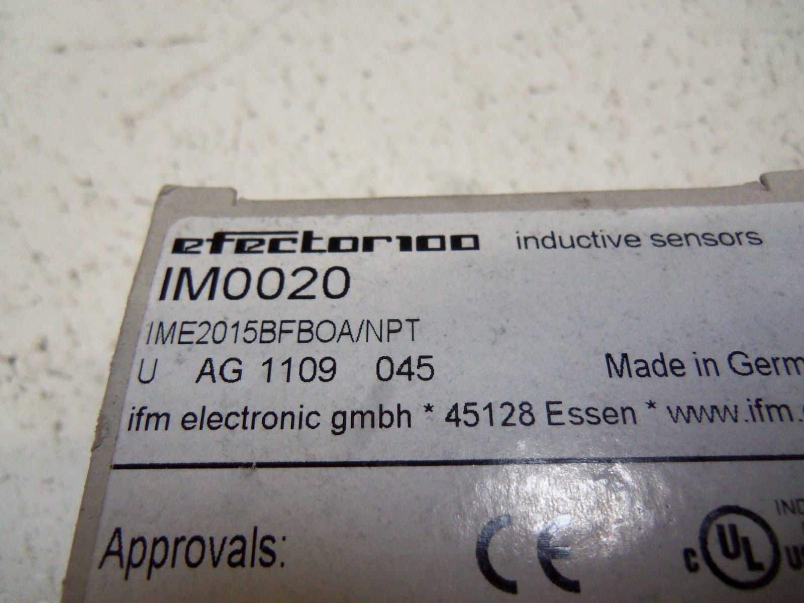 IFM EFECTOR IM0200 INDUCTIVE PROXIMITY SENSOR NSMP