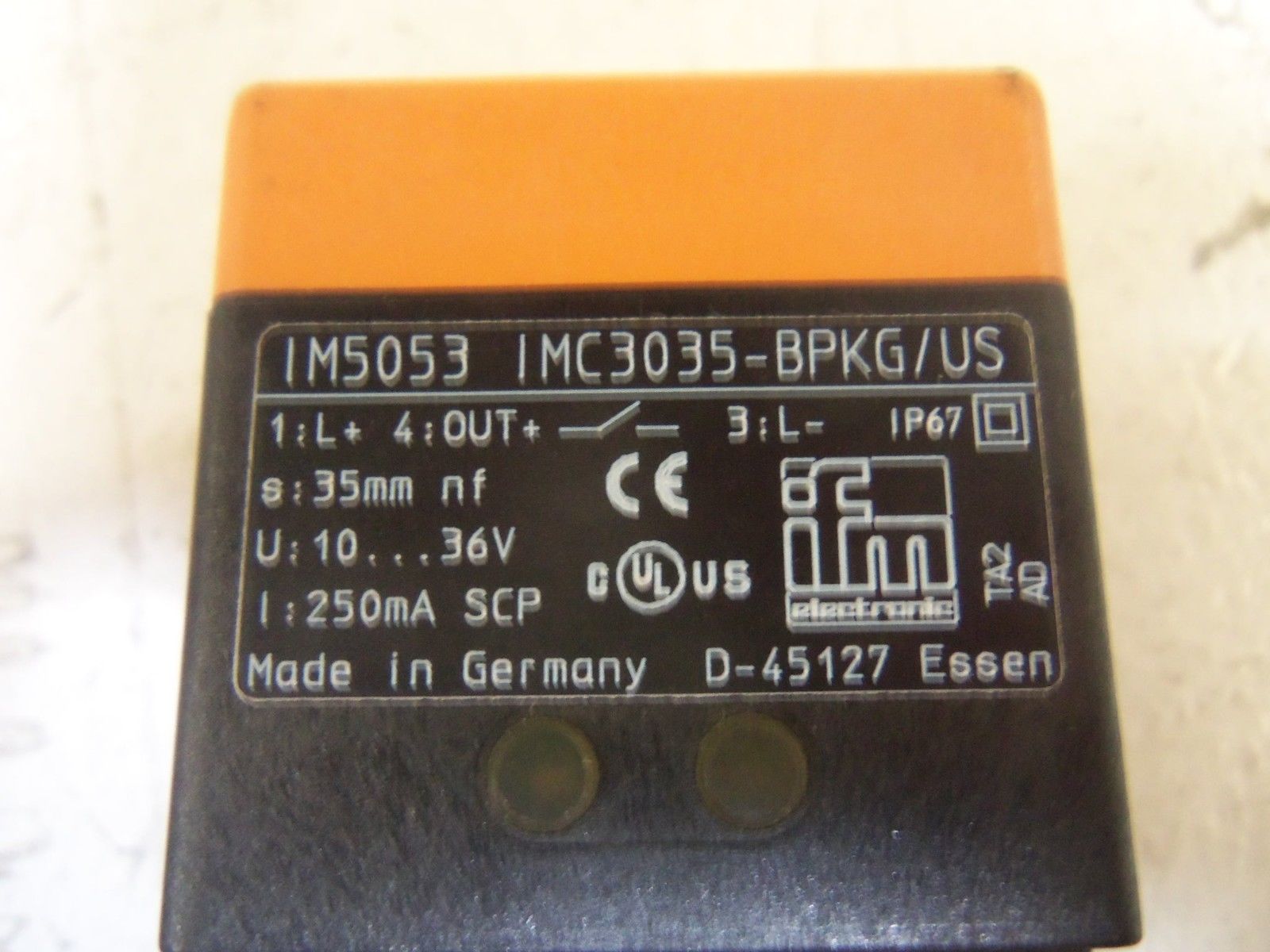 IFM EFECTOR IM5053 IMC3035-BPKG/US INDUCTIVE PROXIMITY SENSOR UNMP