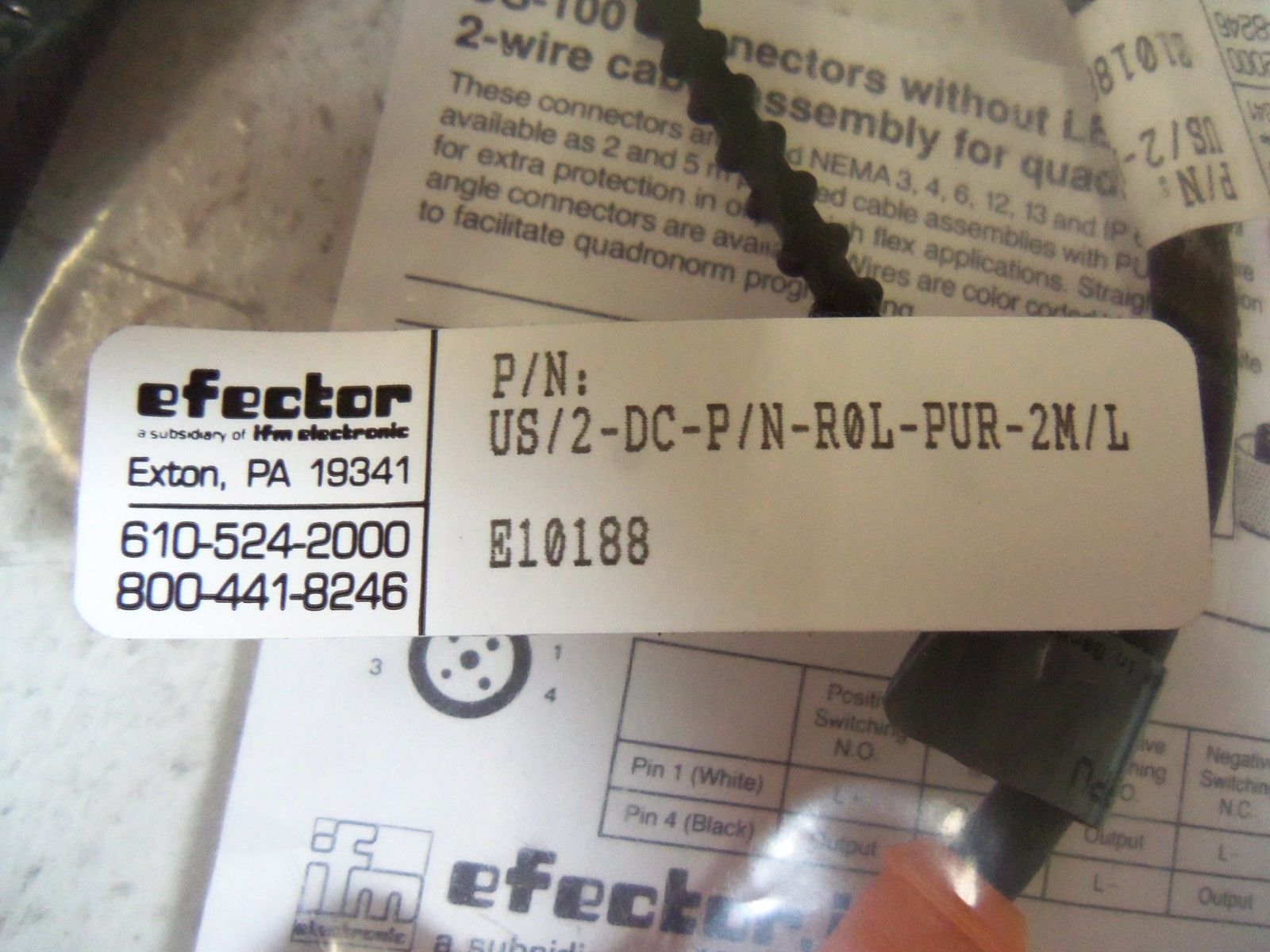 IFM EFECTOR E10188 SOCKET FOR SENSORS W/ M12 CONNECTOR NSMP