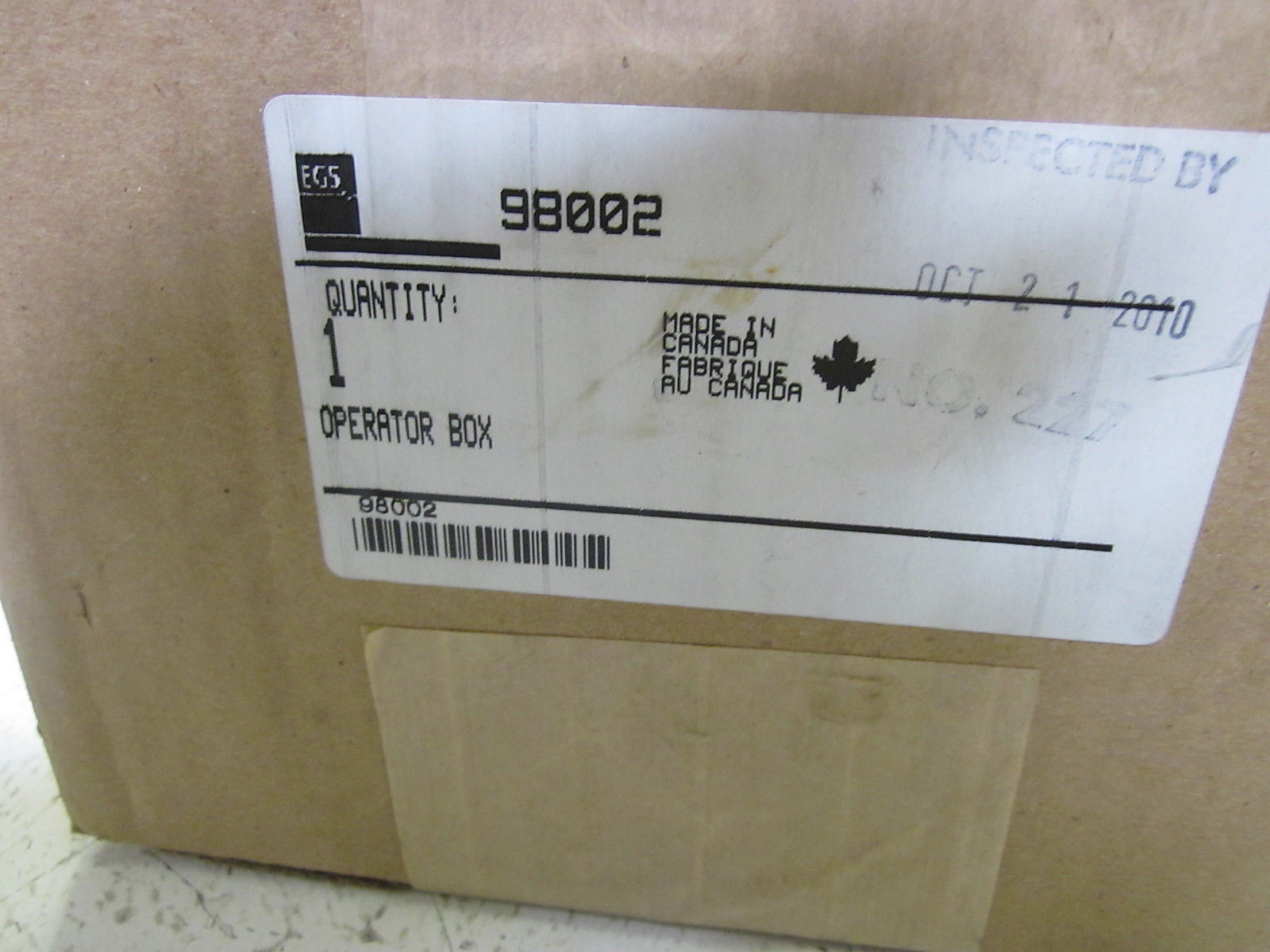 EGS 98002 OPERATOR BOX UNMP