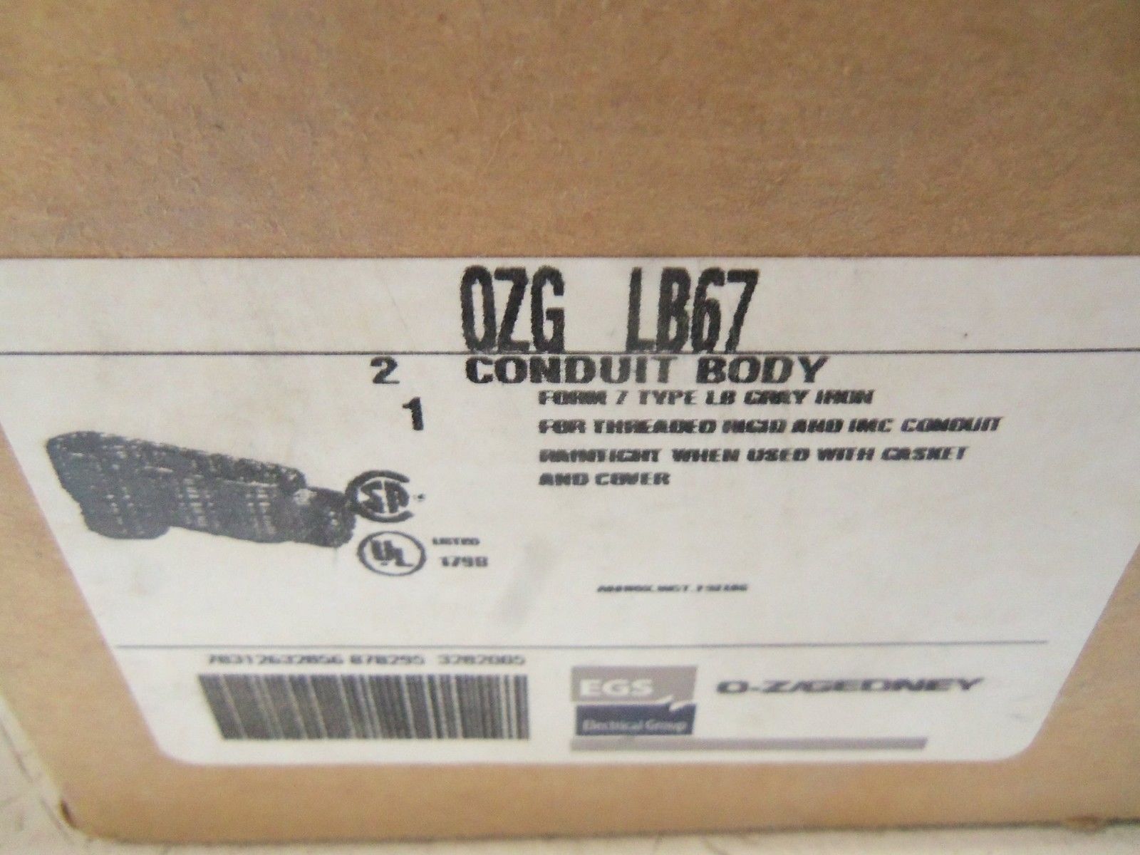 EGS OZG-LB67 CONDUIT BODY NSMP