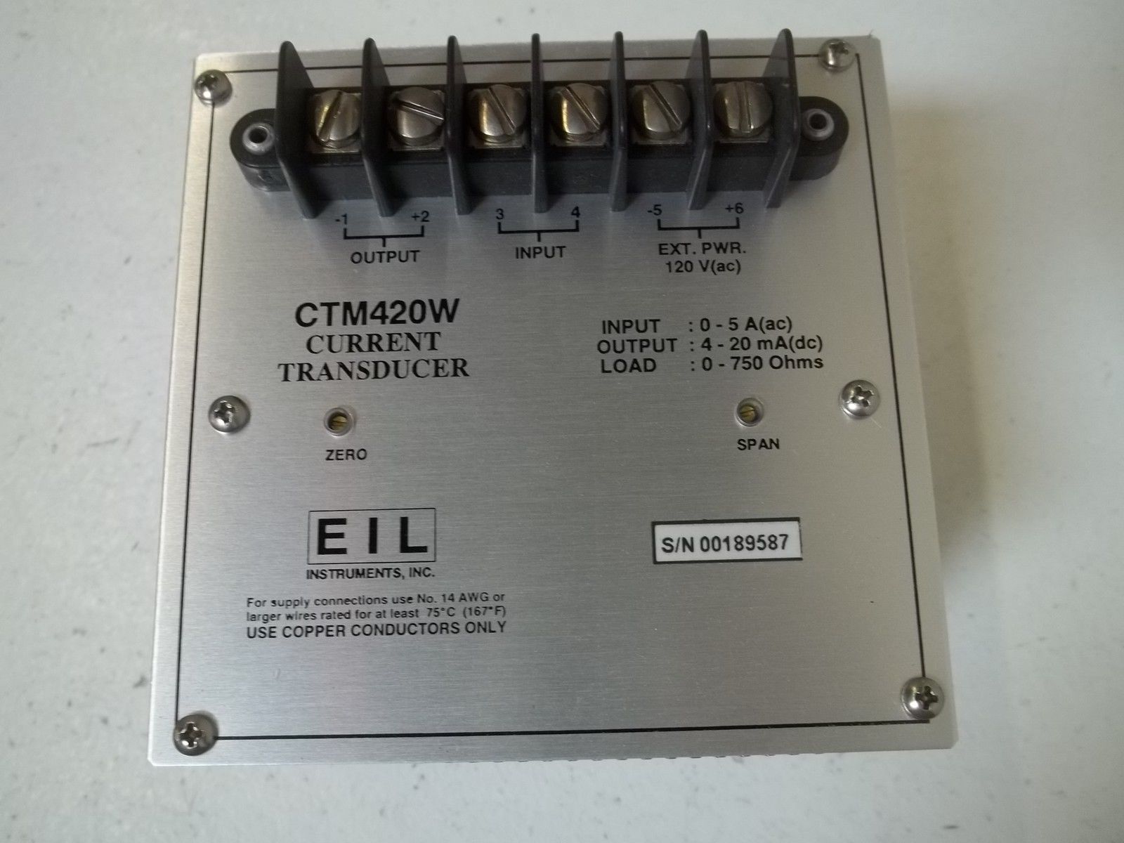 EIL CTM420W CURRENT TRANSDUCER NSMP