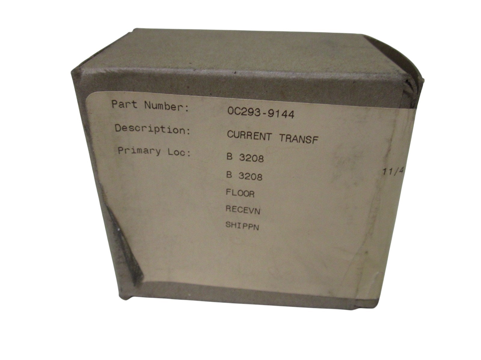 E.I.L INSTRUMENTS INC. 0C293-9144 CURRENT TRANSFORMER 600V NSMP