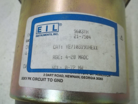 EIL YE/103191HEXX PANEL METER 0-60 *USED*