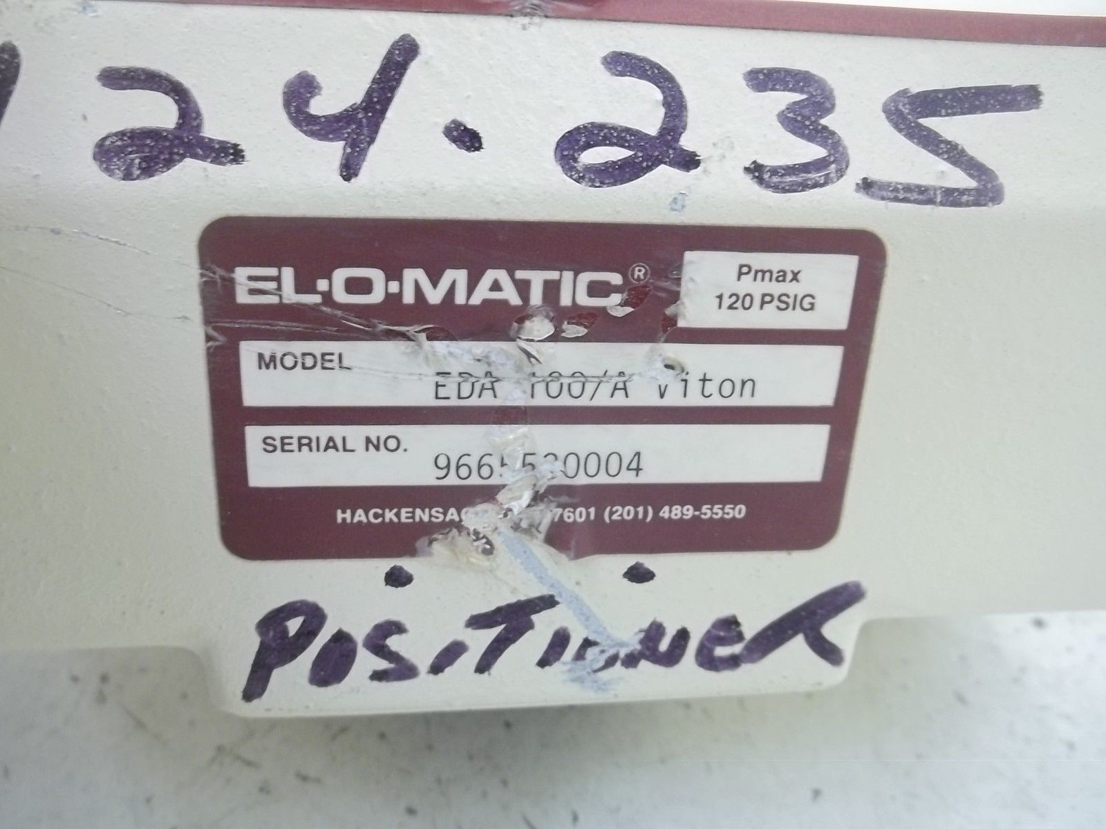 EL-O-MATIC EDA 100/A DOUBLE ACTING PNEUMATIC ACTUATORW/F-10 UNMP