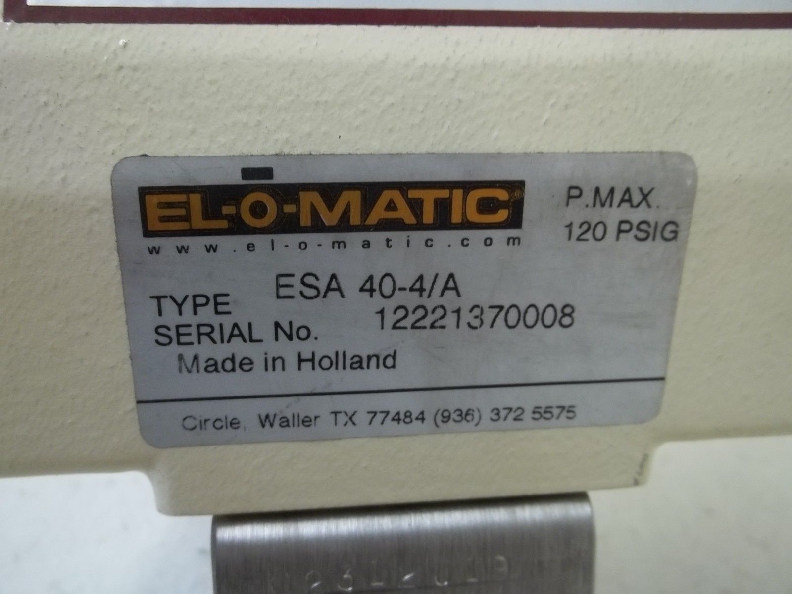 EL-O-MATIC ESA40-4/A ACTUATOR UNMP