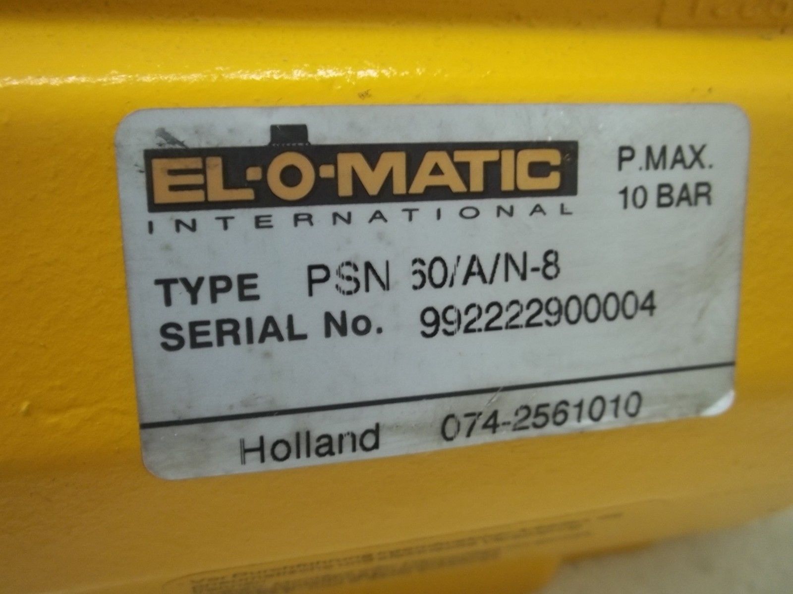 EL-O-MATIC PSN60/A/N-8 ACTUATOR UNMP