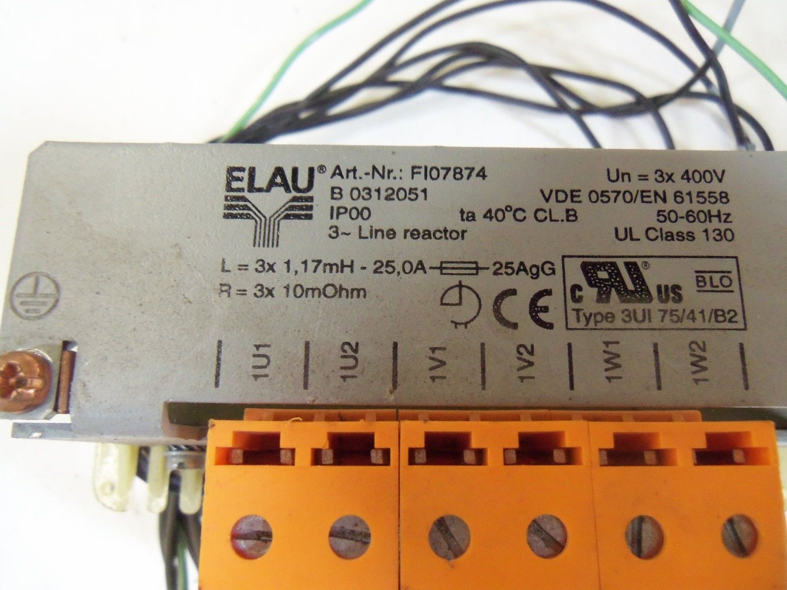 ELAU FI07874 3-LINE REACTOR TRANSFORMER UNMP