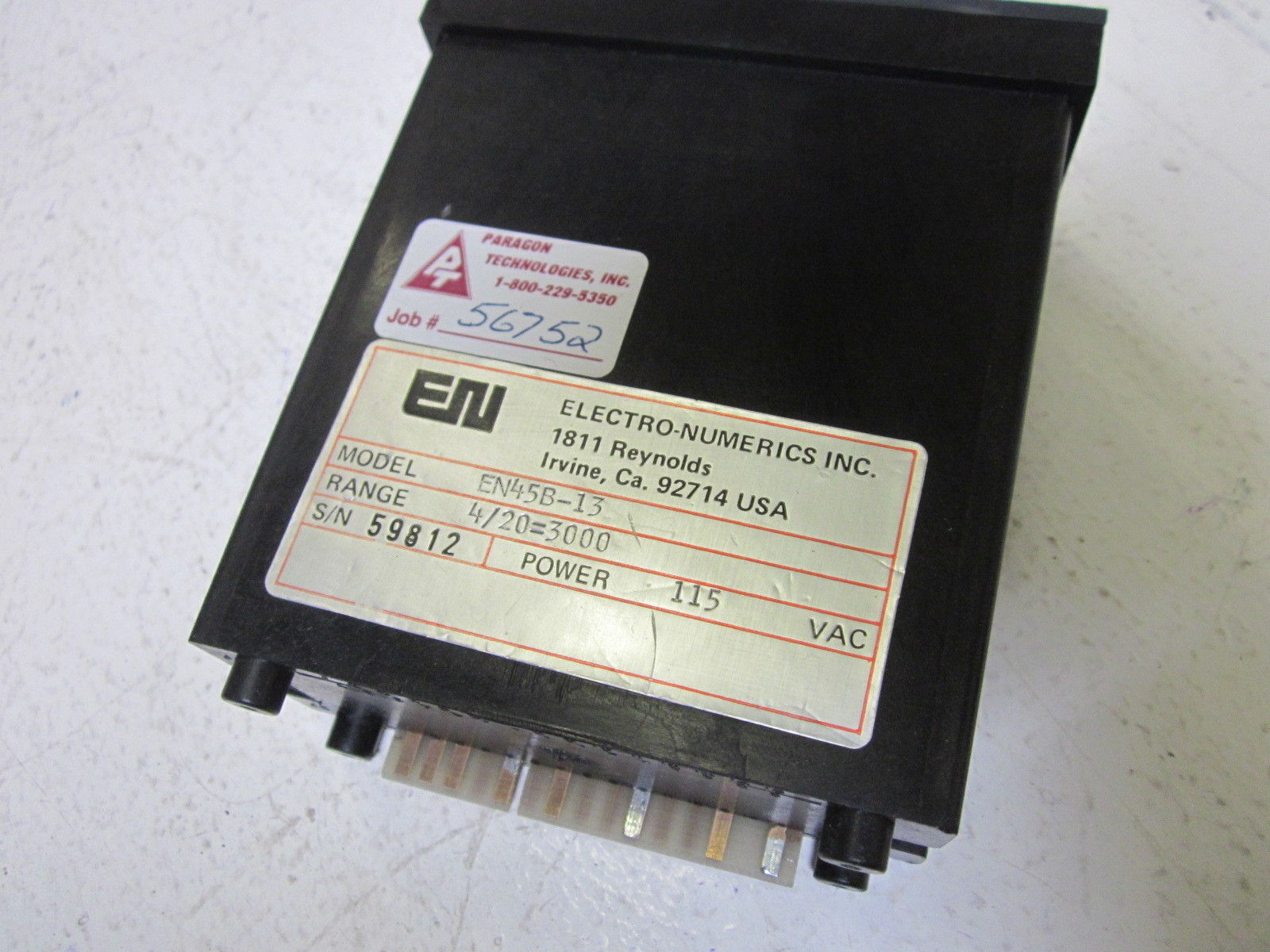 ELECTRO-NUMERICS, INC. EN45B-13 PANEL METER 115VAC UNMP