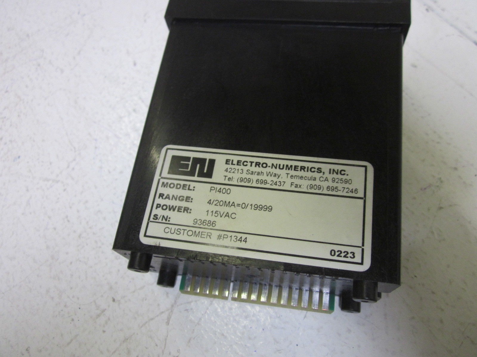 ELECTRO-NUMERICS, INC. P1400 PANEL METER 115VAC UNMP