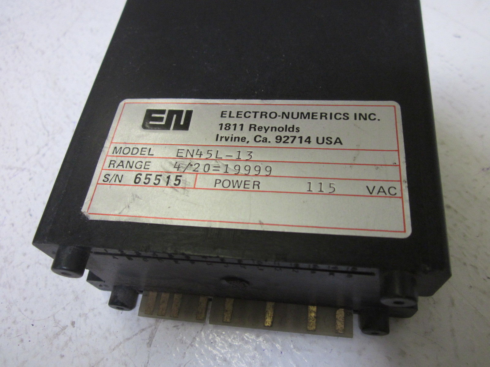 ELECTRO-NUMERICS, INC. EN45L-13 PANEL METER 115VAC UNMP