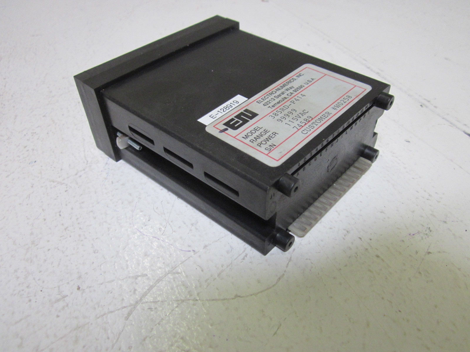 ELECTRO-NUMERICS, INC. 385RD PANEL METER 115VAC UNMP