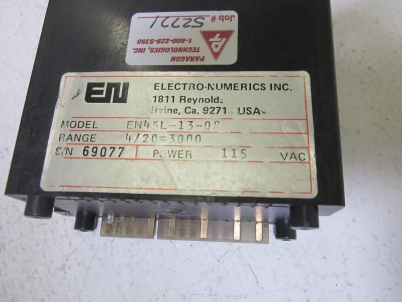 ELECTRO-NUMERICS, INC. EN45L-13-08 PANEL METER 115VAC UNMP