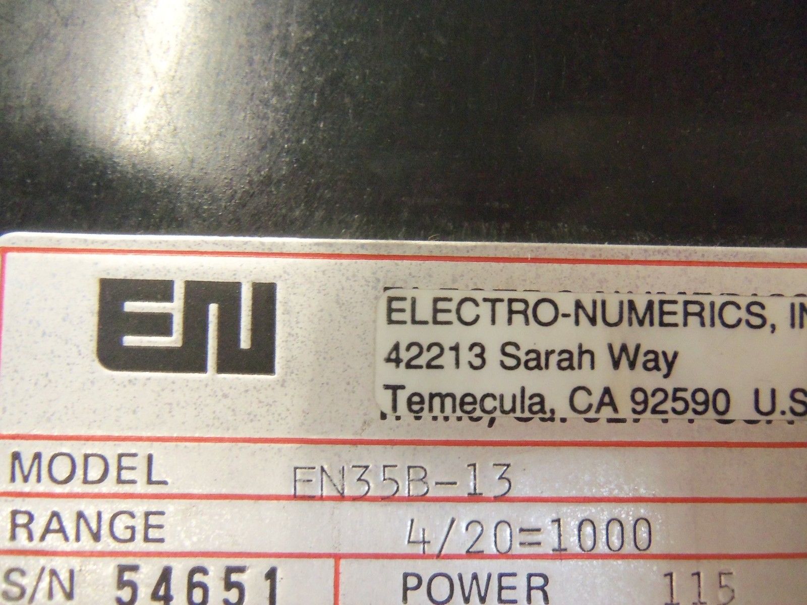 ELECTRO-NUMERICS PANEL METER EN35B-13 UNMP
