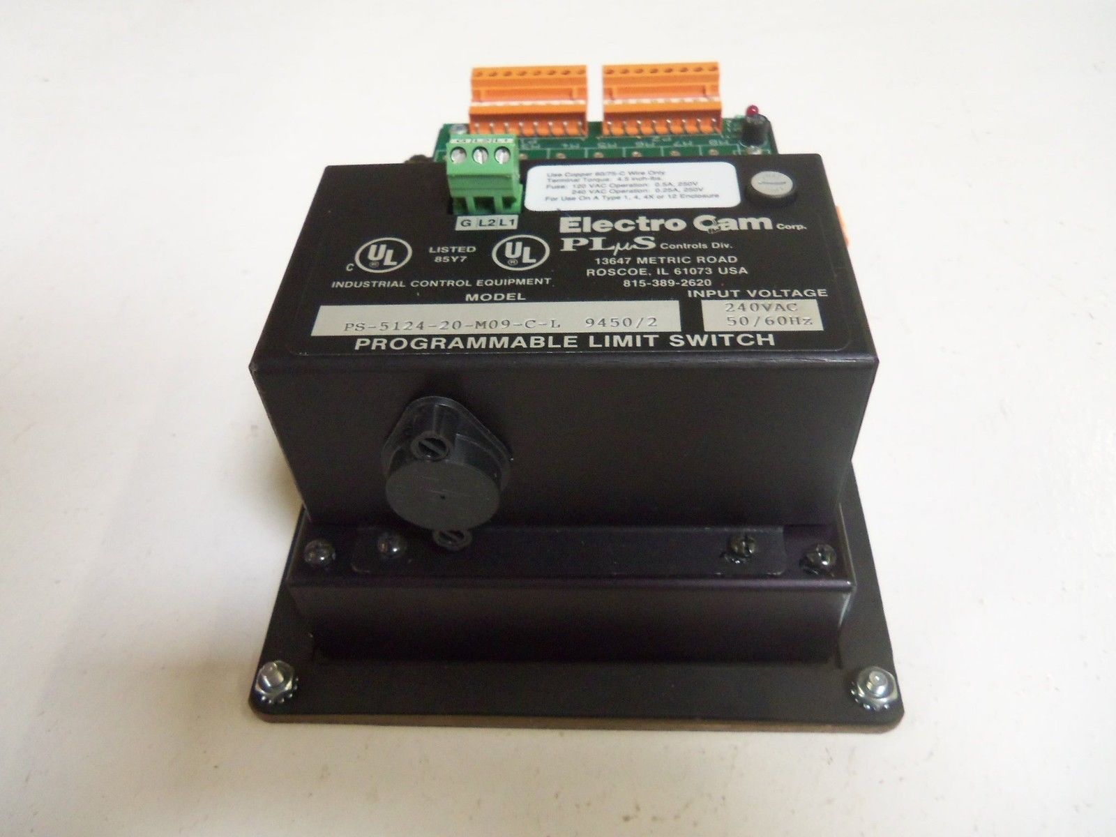 ELECTRO CAM PS-5124-20-M09-C-L PROGRAMMABLE LIMIT SWITCH UNMP