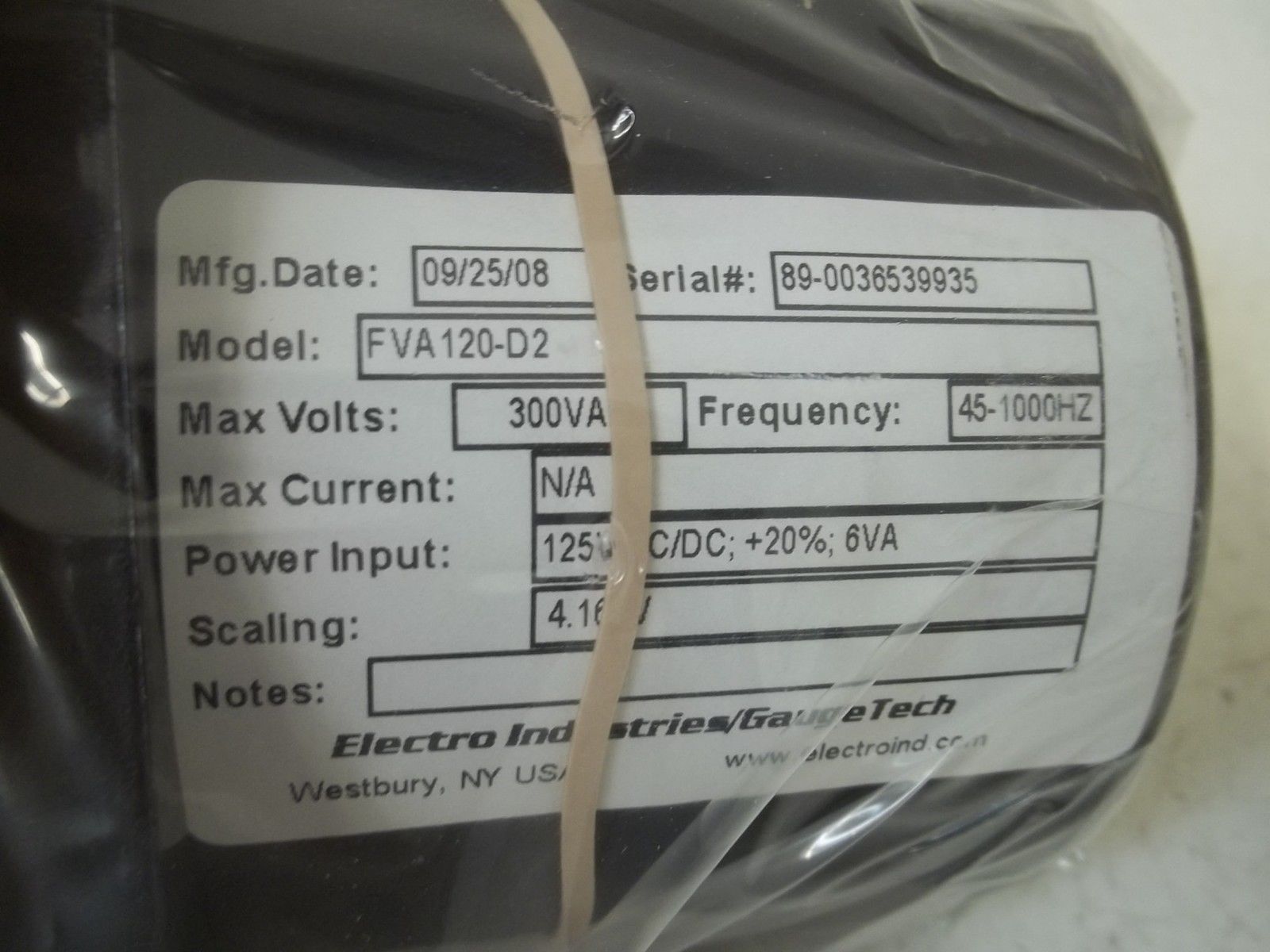ELECTRO INDUSTRIES FVA120-D2  NSMP