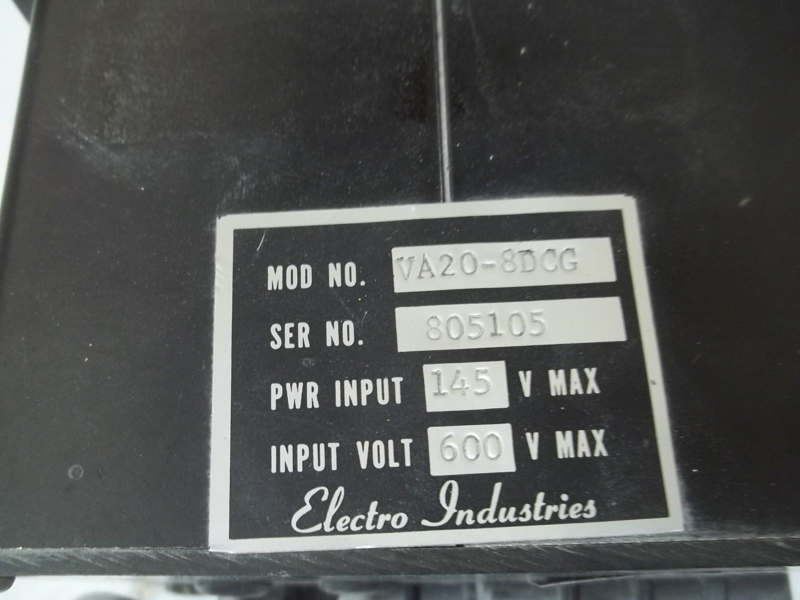 ELECTRO INDUSTRIES VA20-8DCG UNMP