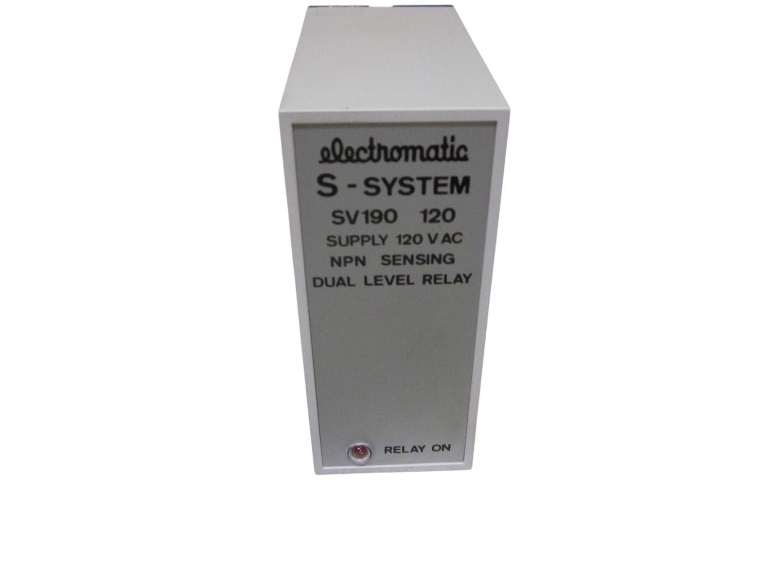 ELECTROMATIC SV190 120VAC RELAY SENSOR UNMP