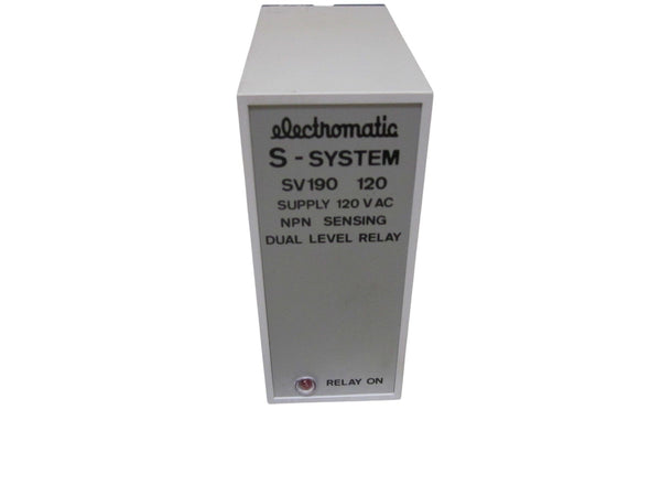 ELECTROMATIC SV190 120VAC RELAY SENSOR UNMP