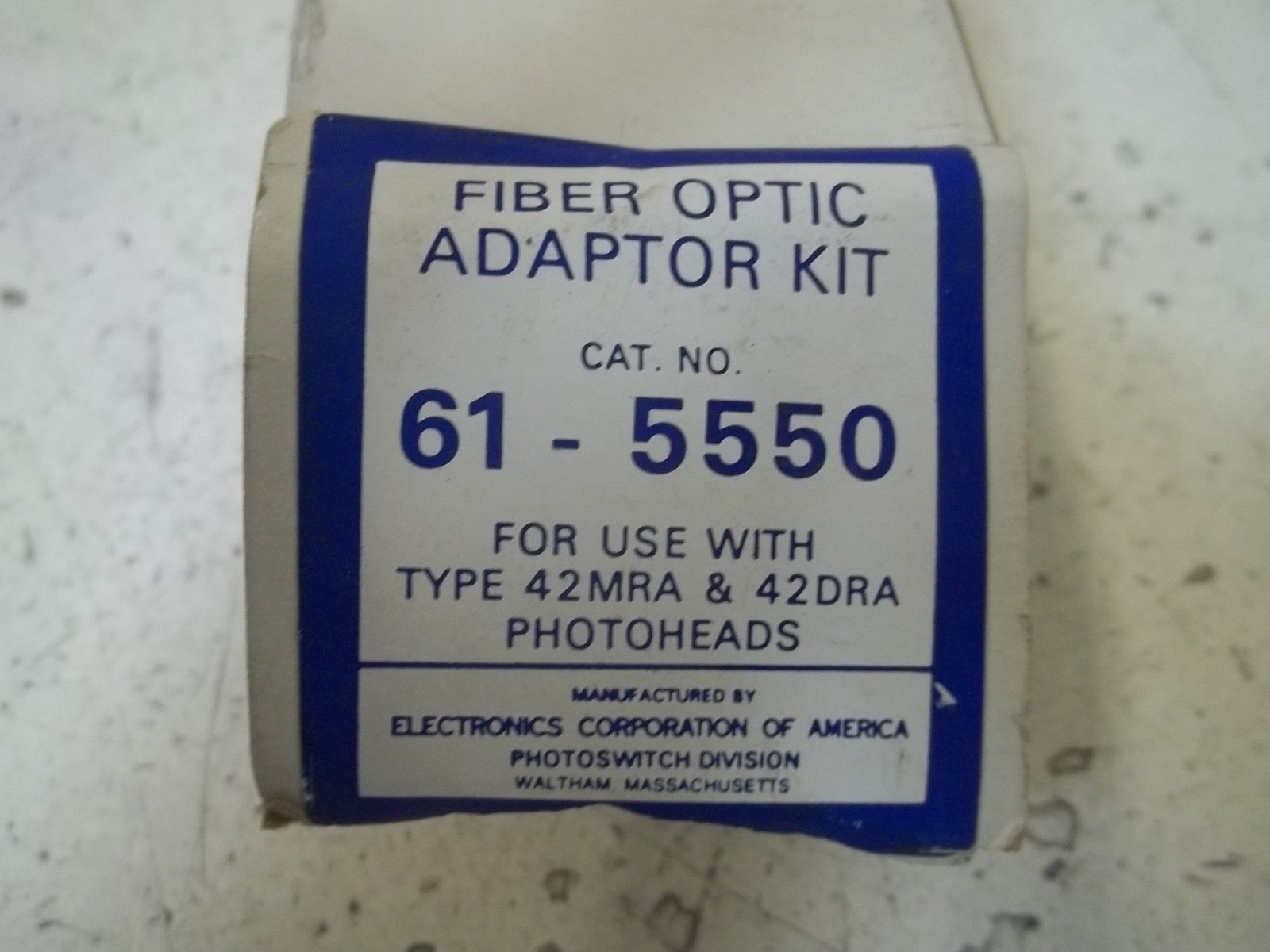 ELECTRONICS CORP. 61-550 FIBER OPTIC ADAPTOR KITNSMP