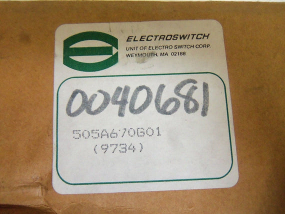 ELECTROSWITCH 505A670G01 ROTARY SWITCH *NEW IN BOX*