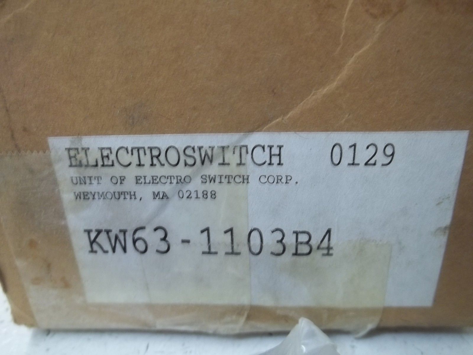 ELECTROSWITCH KW63-1103B4 POSITION  SWITCH NSMP