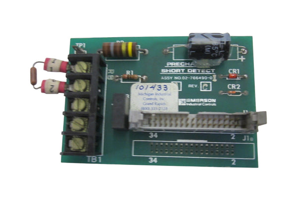 EMERSON 02-766 490-01 REV.C PRE CHARGE SHURT DETECT BOARD UNMP
