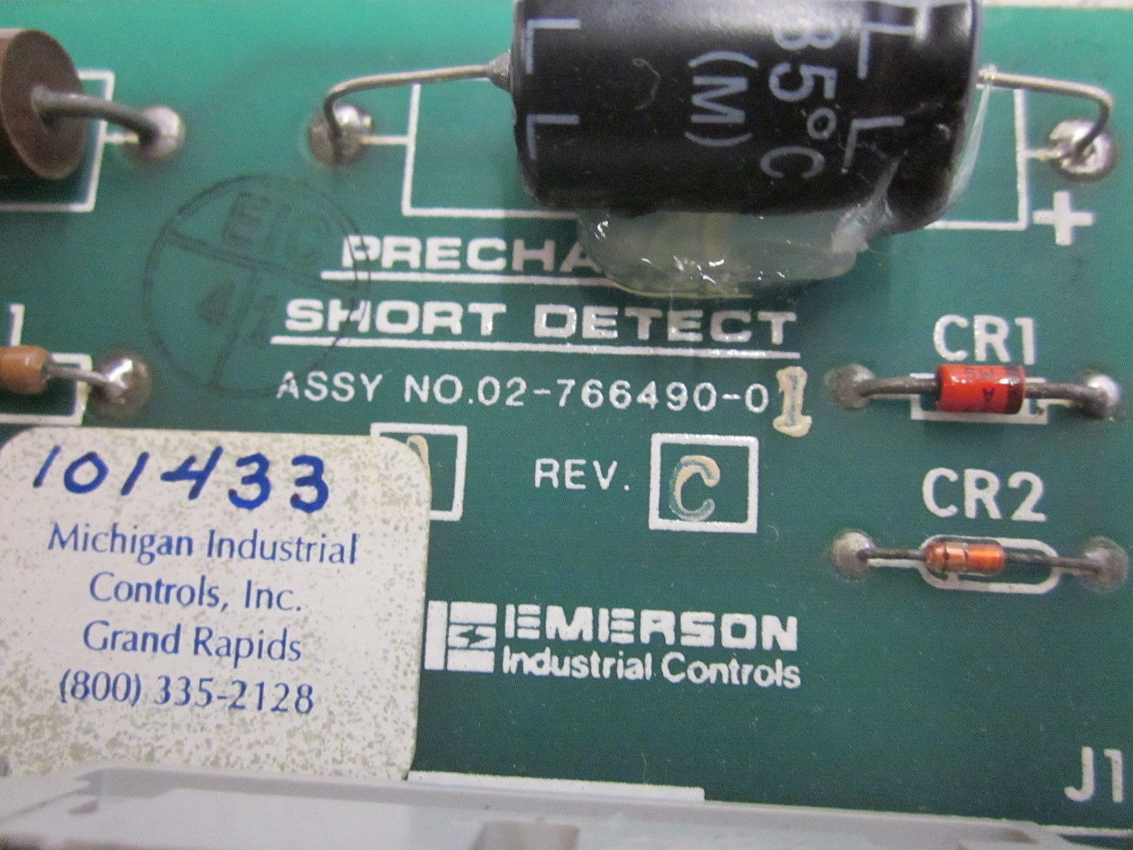 EMERSON 02-766 490-01 REV.C PRE CHARGE SHURT DETECT BOARD UNMP
