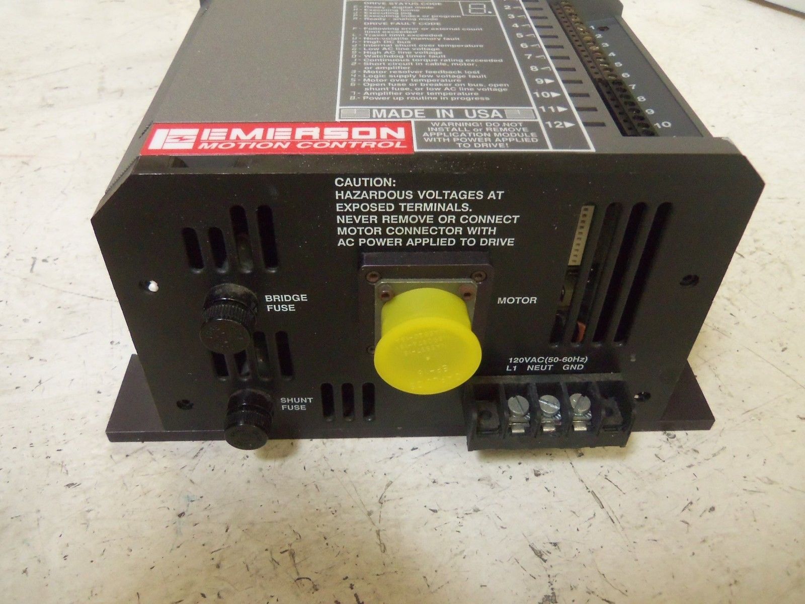 EMERSON DXA-202 SERVO AMPLIFIER DRIVE (UNMP) UNMP