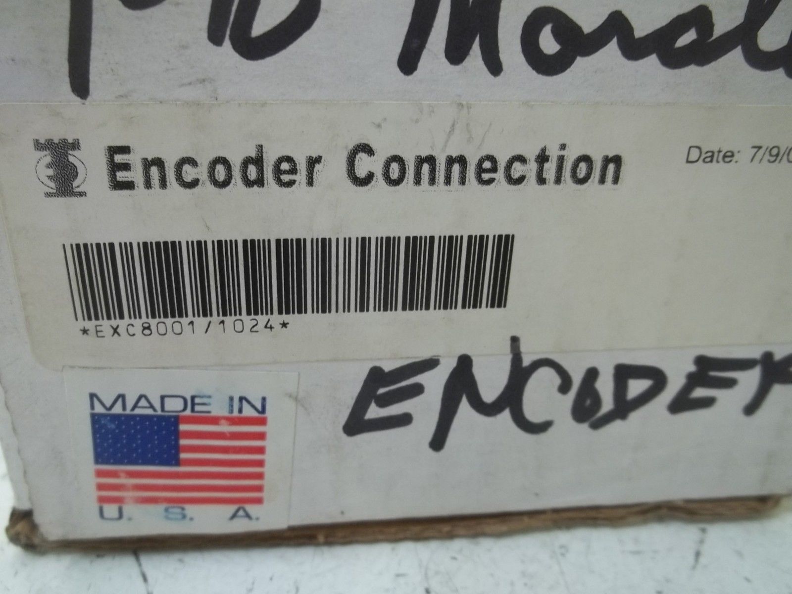 ENCODER CONNECTION  EXC8001/1024 ENCODER NSMP