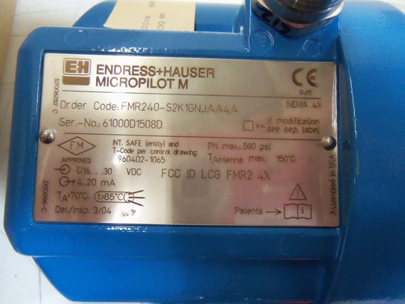 ENDRESS+HAUSER MICROPILOT M FMR240-S2K1GNJAA4A LEVEL INDICATOR *NEW NO BOX*