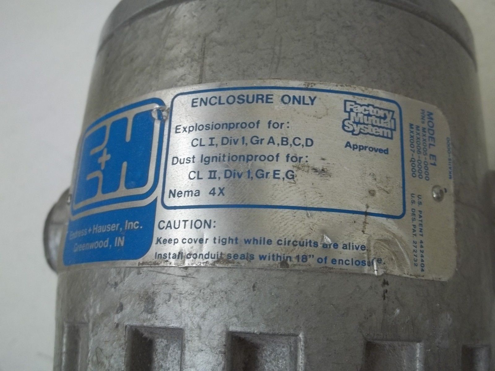 ENDRESS+HAUSER MODEL E1 VIBATROL LSM-1701 UNMP